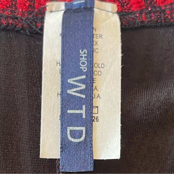 Shop WTD Red Off Shoulder Bodycon Dress 3/4 Sleeves Size Small - Picture 7 of 8